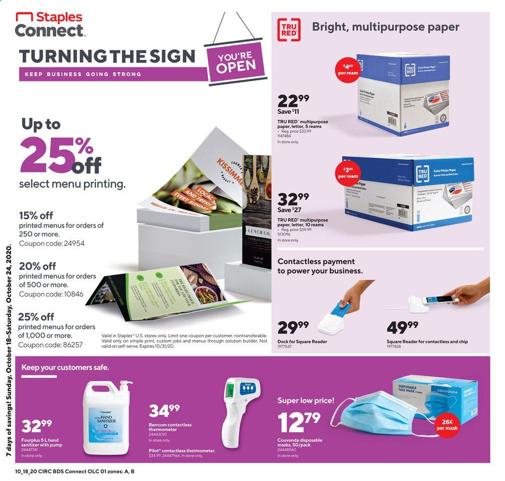 Staples Weekly Ad Flyer October 18 to October 24