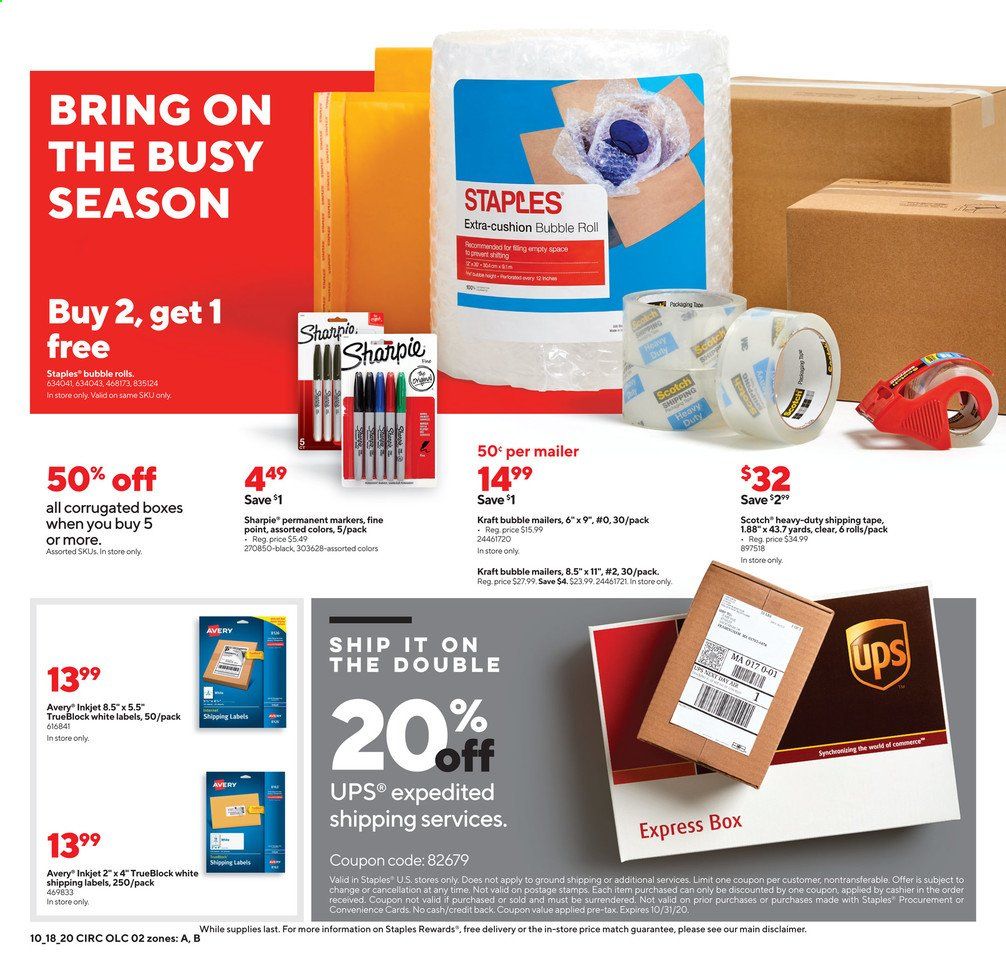 Staples Weekly Ad Flyer October 18 to October 24