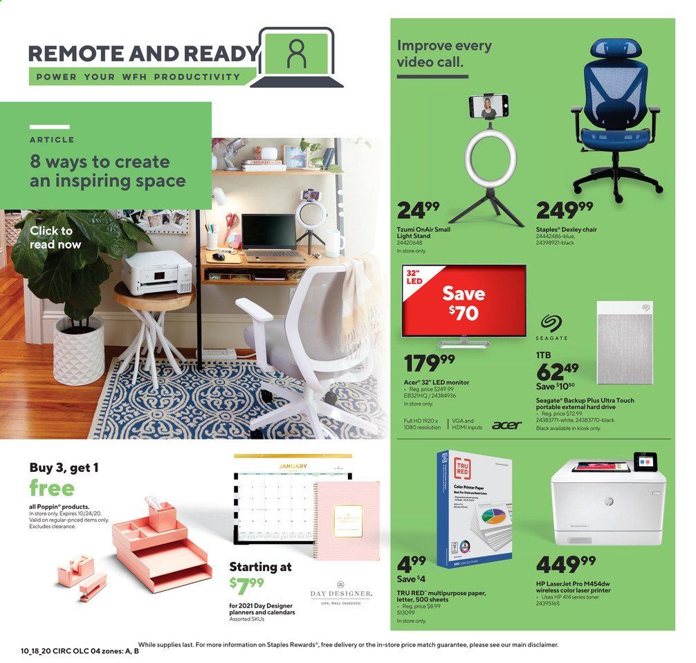 Staples Weekly Ad Flyer October 18 to October 24