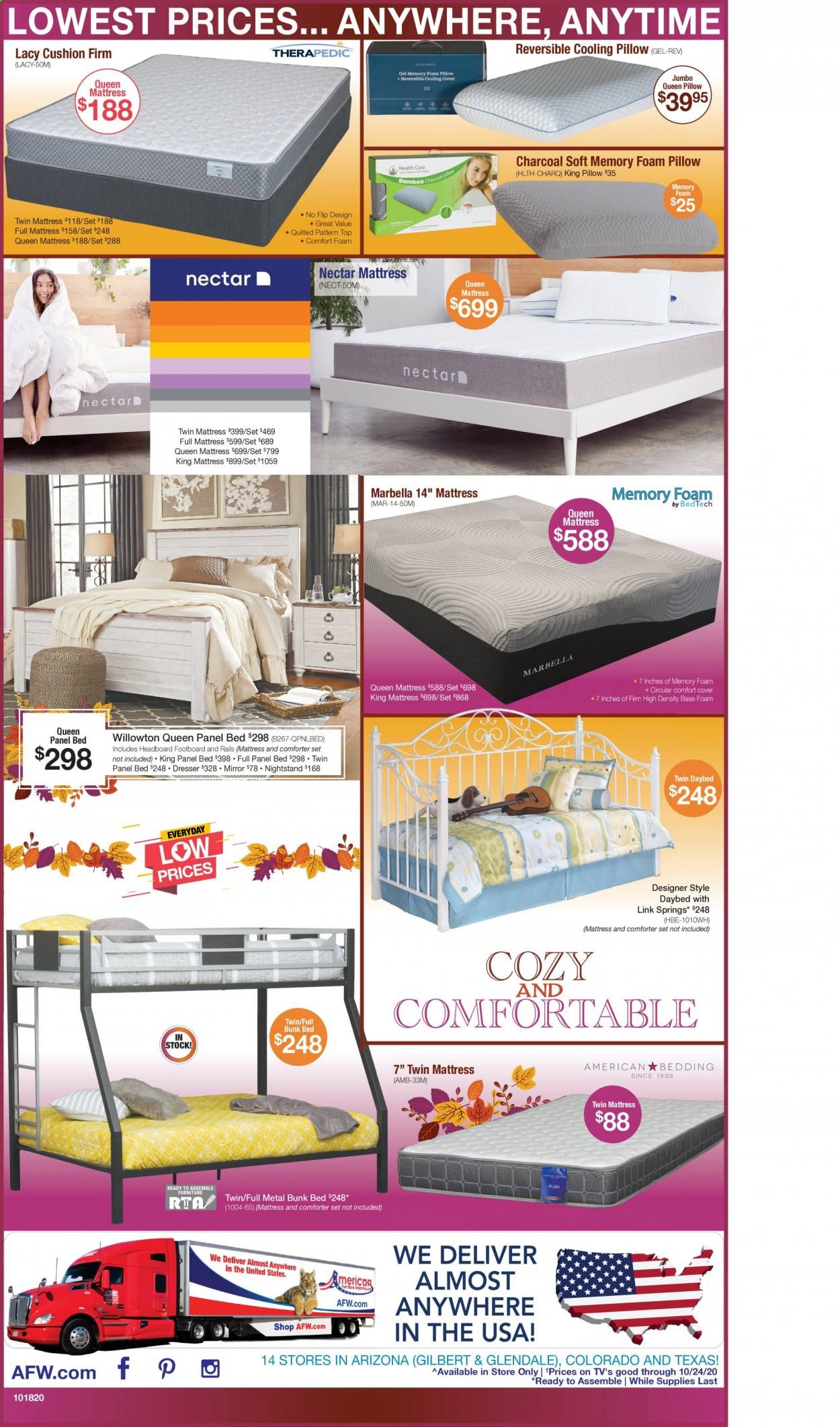 American Furniture Warehouse (AZ) Weekly Ad Flyer October 18 to October 24