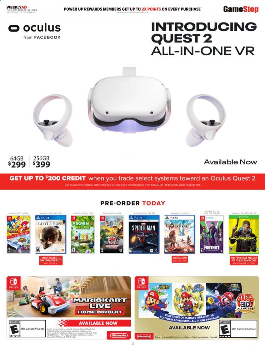 GameStop Weekly Ad Flyer October 18 to October 24