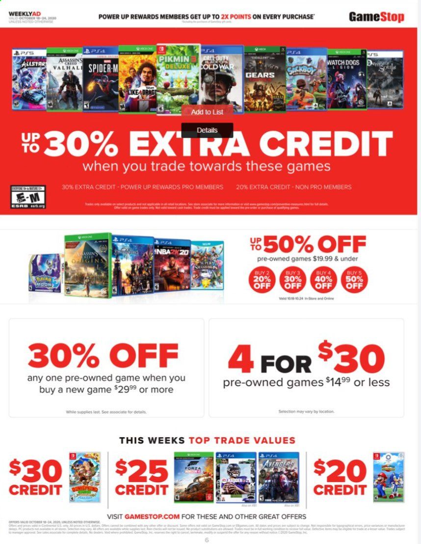 GameStop Weekly Ad Flyer October 18 to October 24