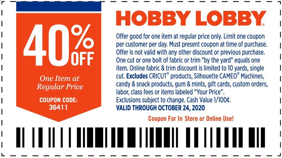 Hobby Lobby Weekly Ad Flyer October 18 to October 24