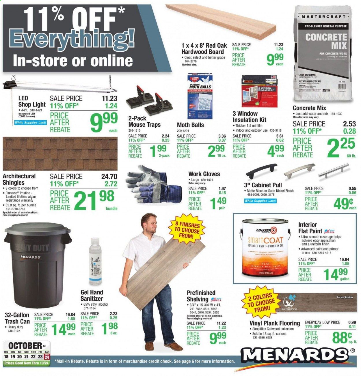 Menards Weekly Ad Flyer October 18 to October 24