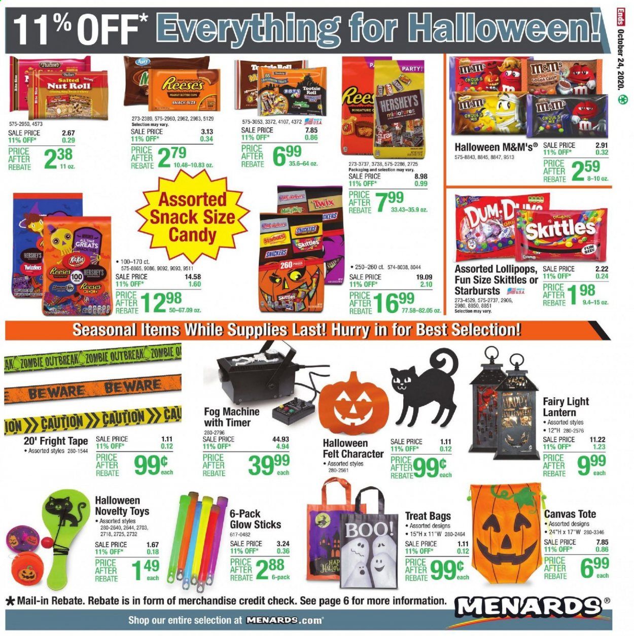 Menards Weekly Ad Flyer October 18 to October 24