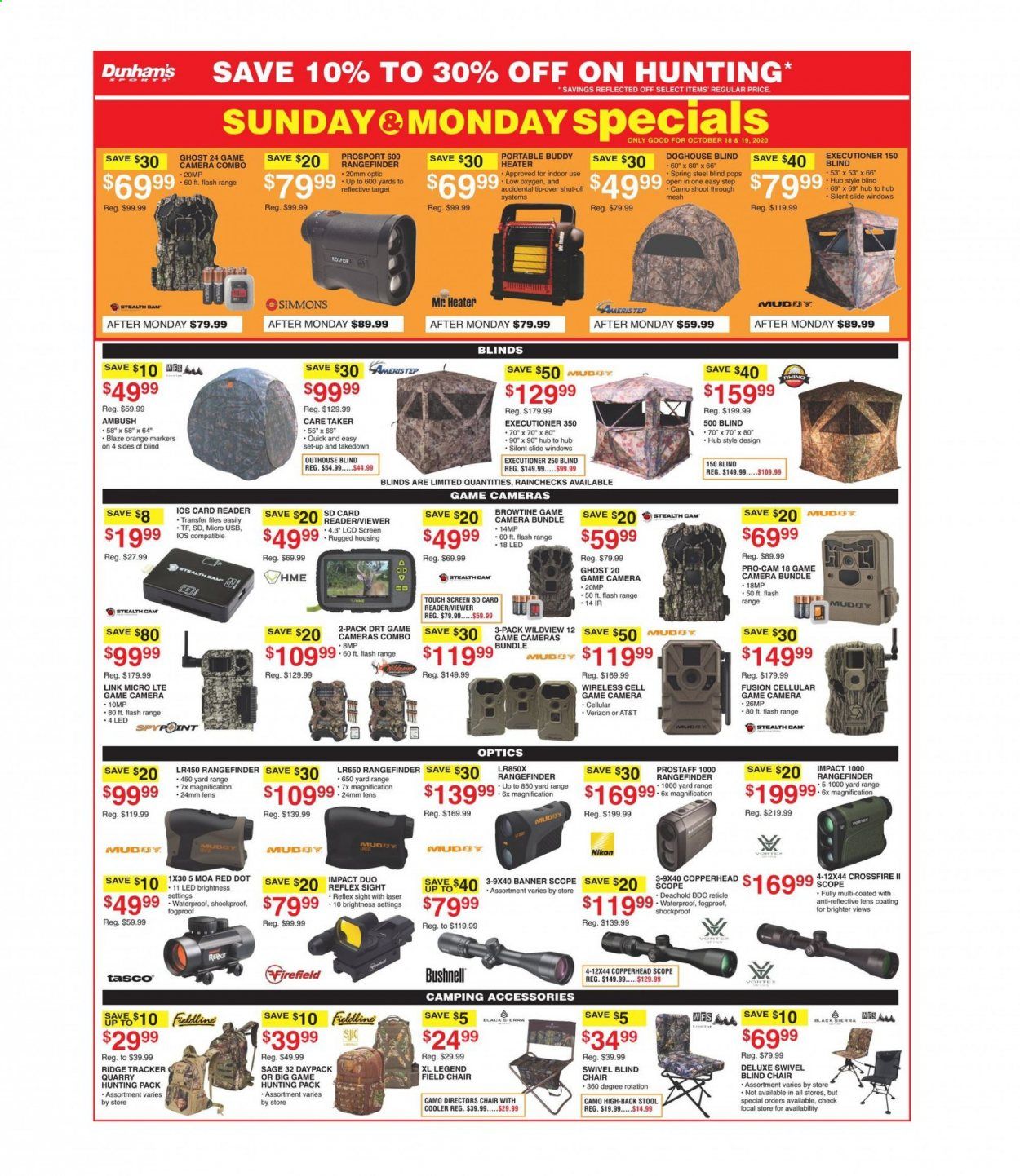 Dunham's Sports Weekly Ad Flyer October 17 to October 22