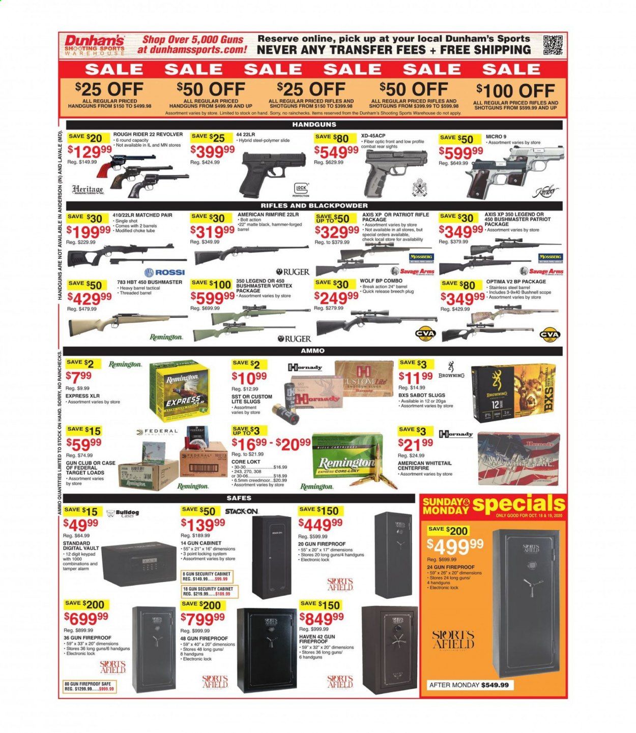 Dunham's Sports Weekly Ad Flyer October 17 to October 22