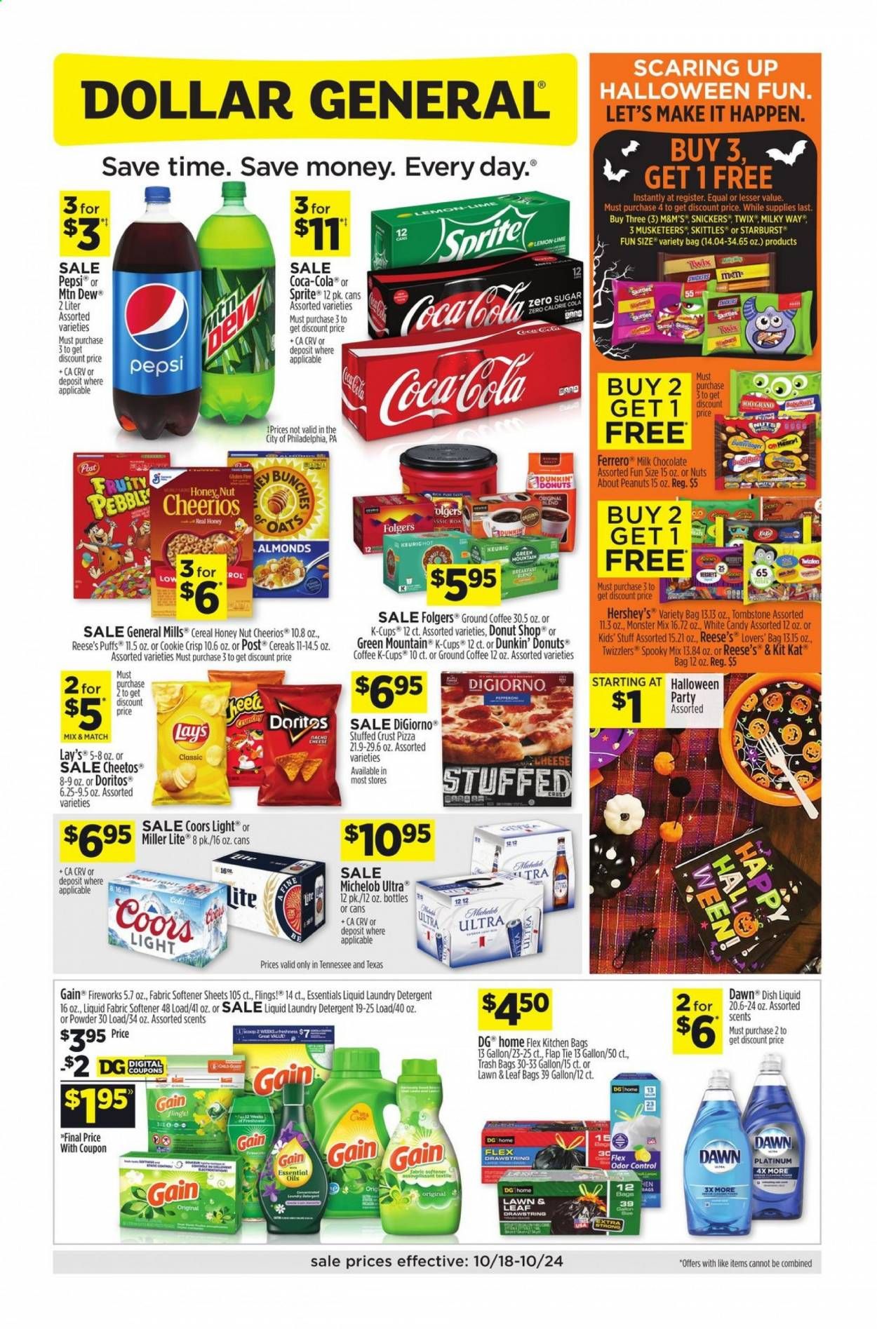 Dollar General (TX) Weekly Ad Flyer October 18 to October 24
