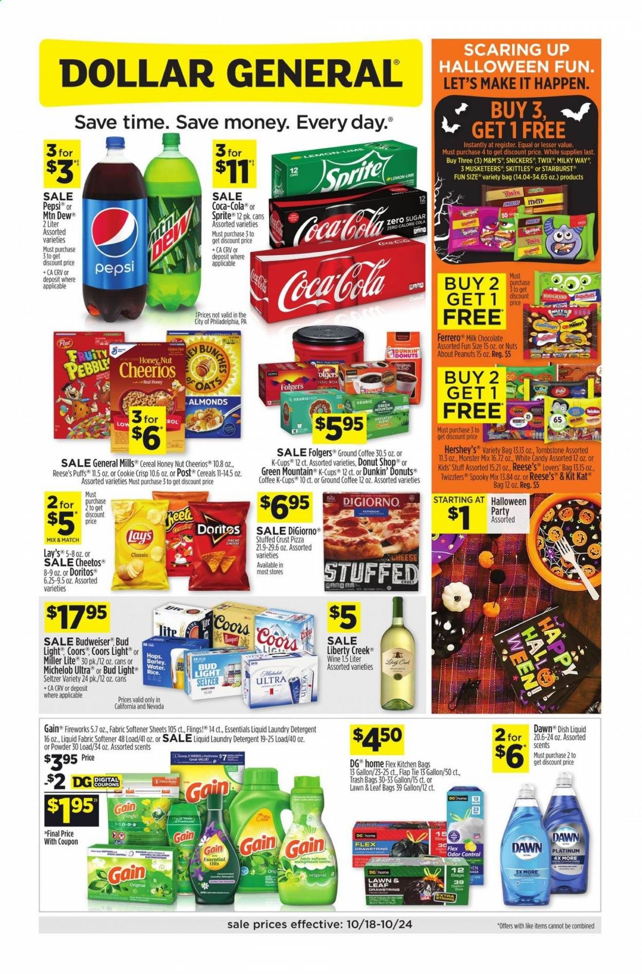 Dollar General (CA, NV) Weekly Ad Flyer October 18 to October 24