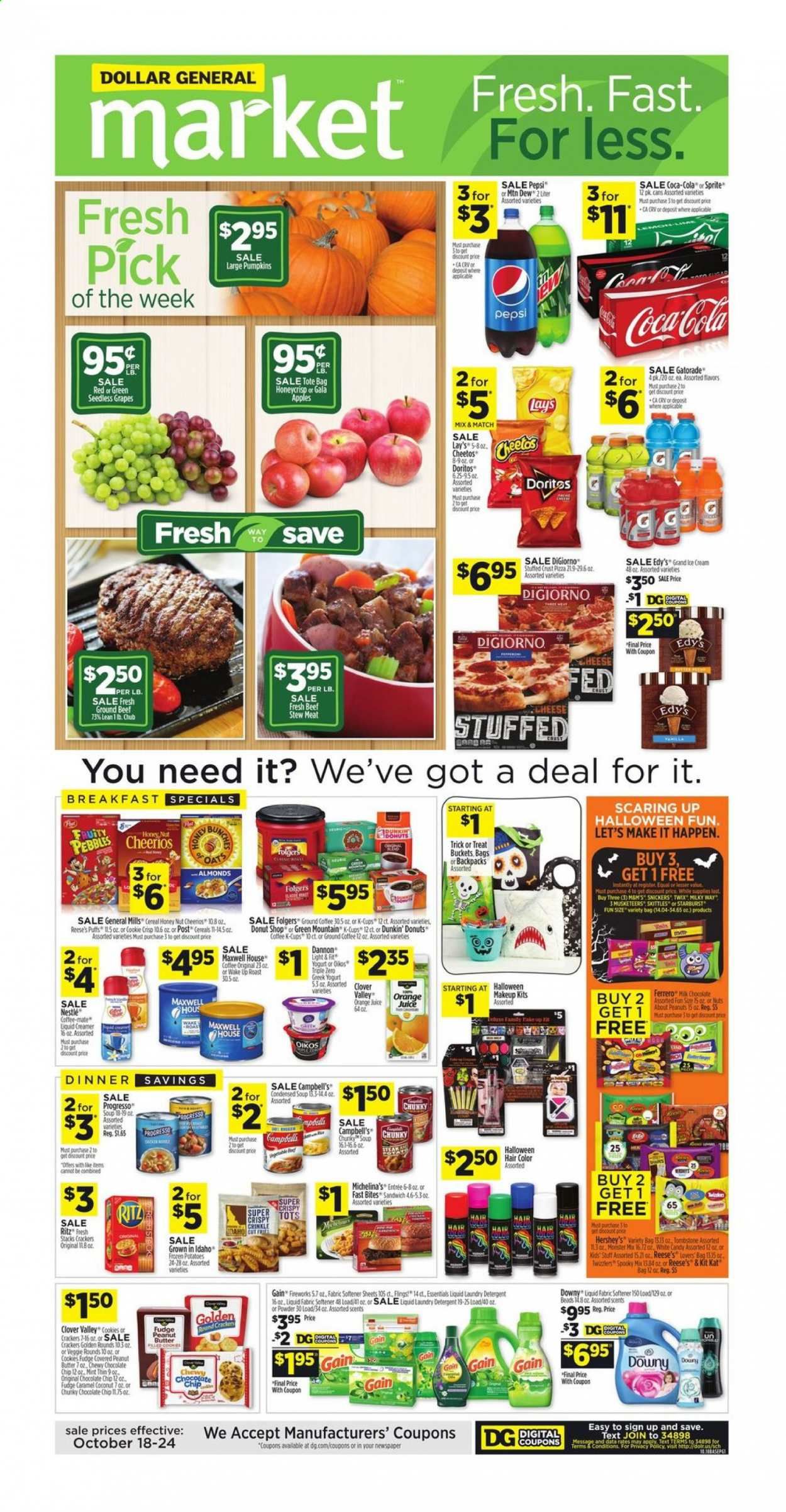 Dollar General (IN, OH) Weekly Ad Flyer October 18 to October 24