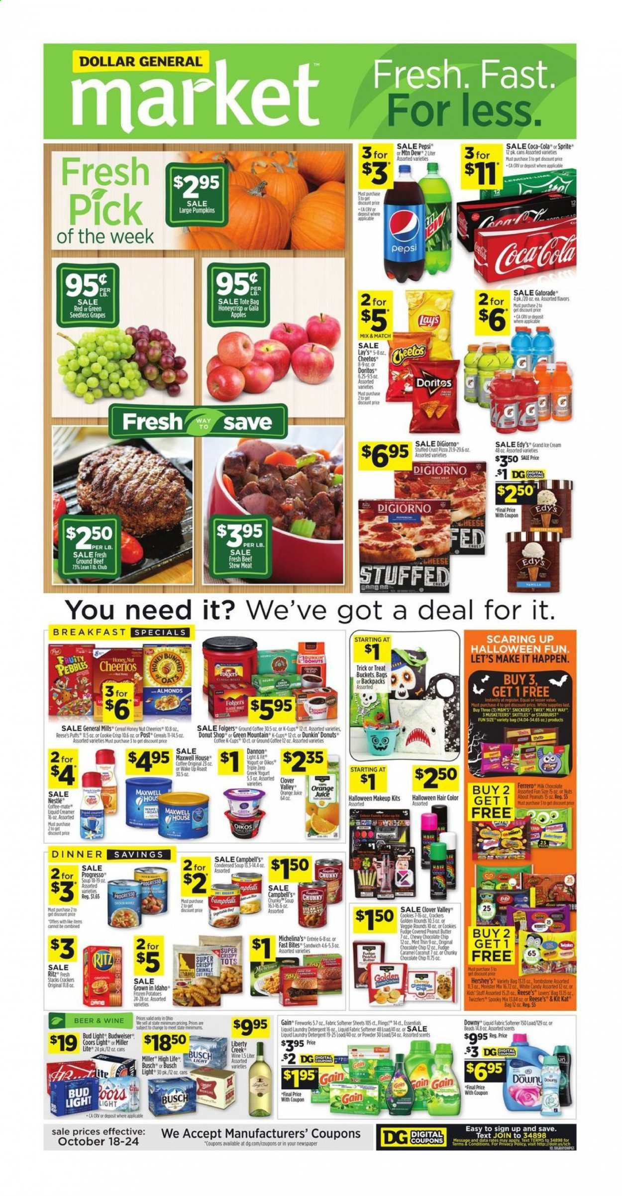 Dollar General (OH) Weekly Ad Flyer October 18 to October 24