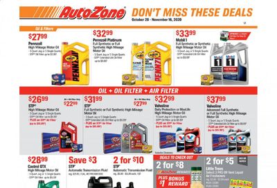 Autozone Weekly Ad Flyer October 20 to November 16