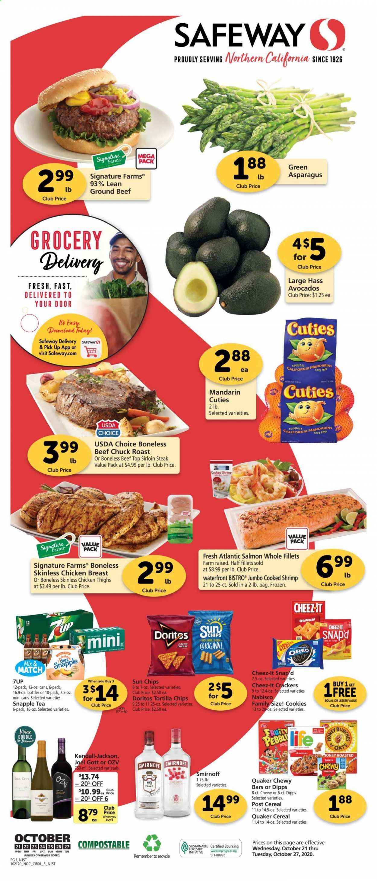 Safeway (AZ, CA, CO, HI, MD, NE, OR, VA, WA) Weekly Ad Flyer October 21 to October 27
