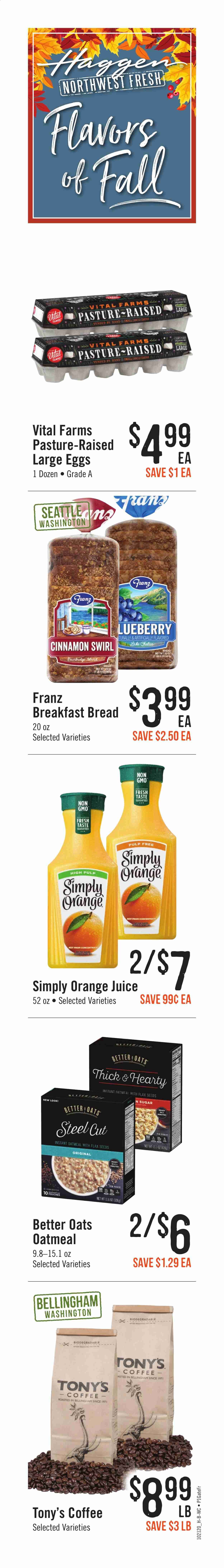 Haggen Weekly Ad Flyer October 21 to October 27