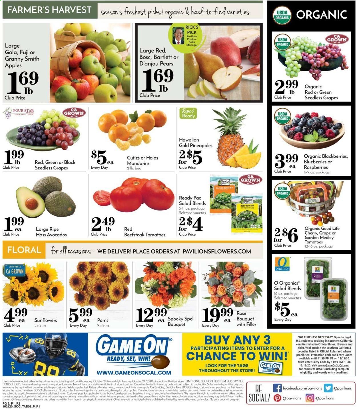 Pavilions (CA) Weekly Ad Flyer October 21 to October 27