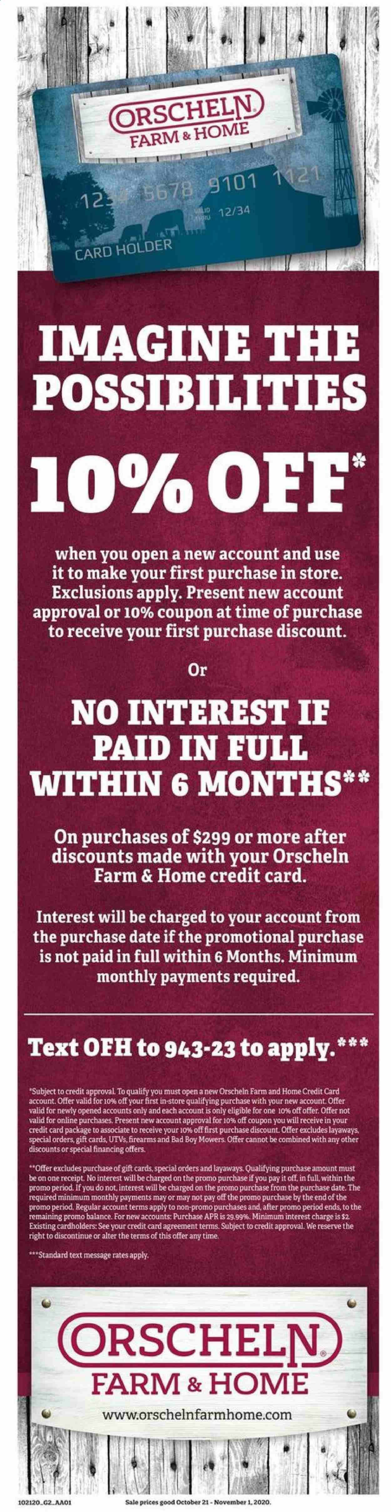 Orscheln Farm and Home Weekly Ad Flyer October 21 to November 1