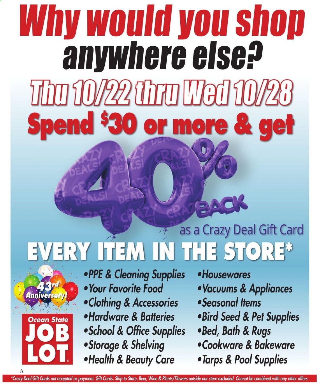 Ocean State Job Lot Weekly Ad Flyer October 22 to October 28