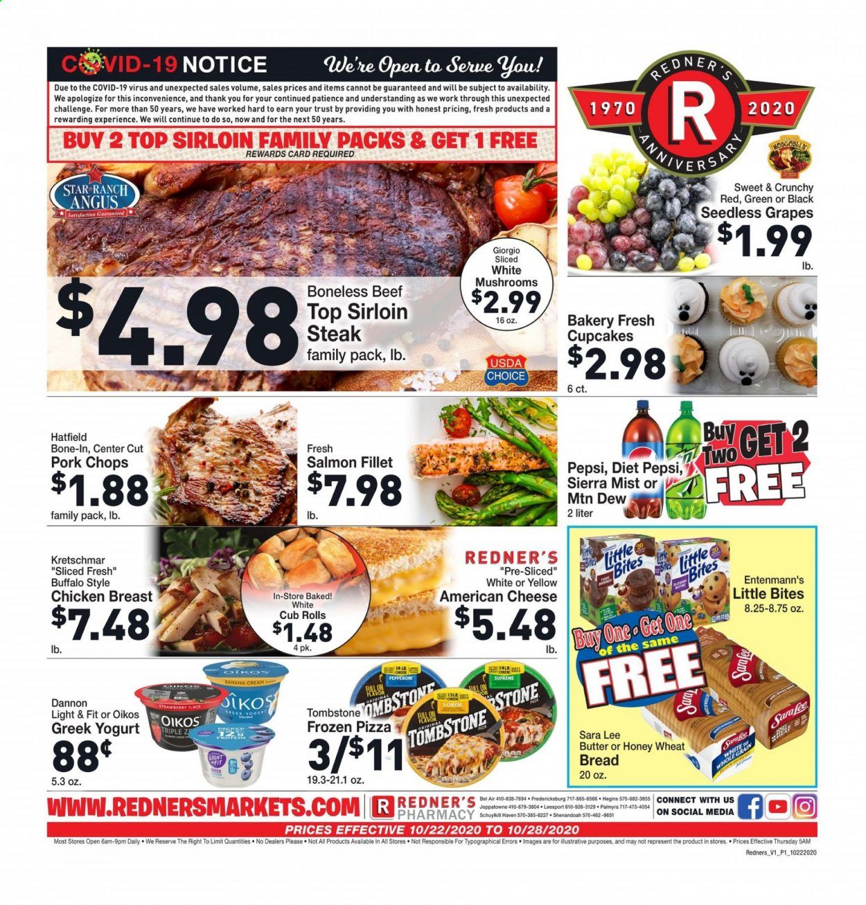 Redner's Markets Weekly Ad Flyer October 22 to October 28