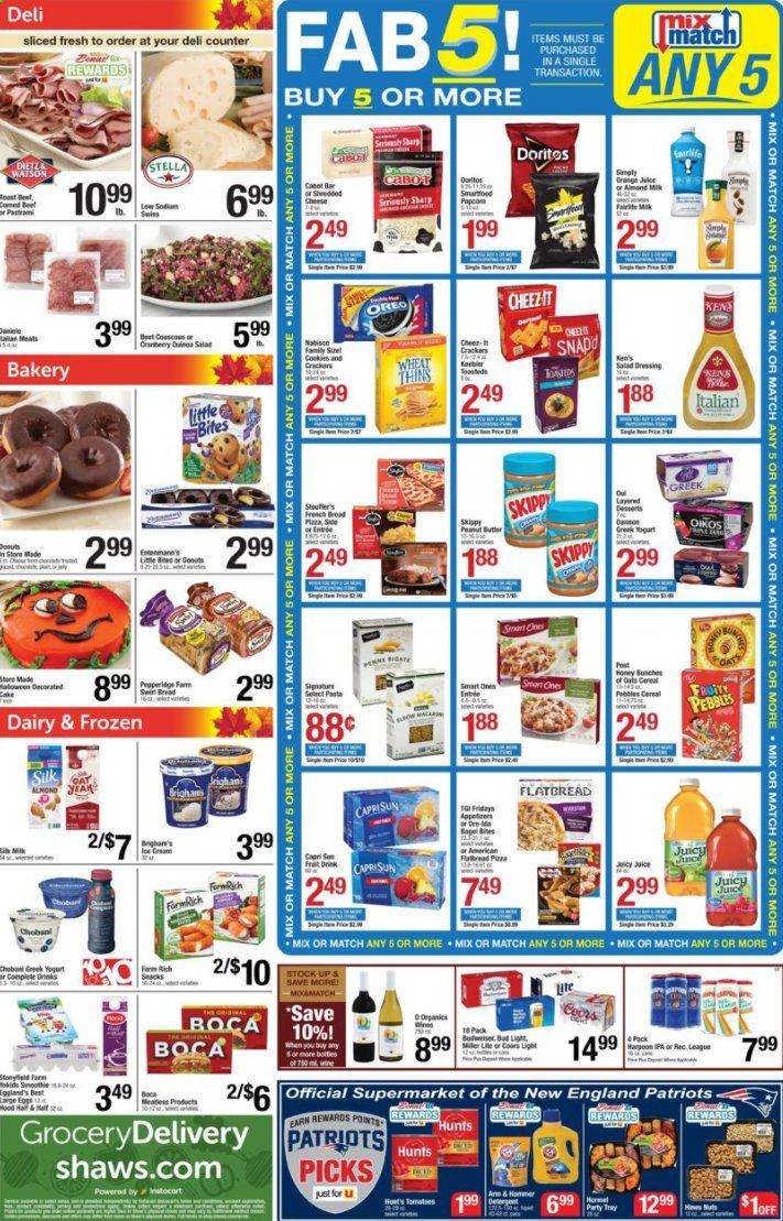 Shaw’s (MA, ME, NH, RI, VT) Weekly Ad Flyer October 23 to October 29