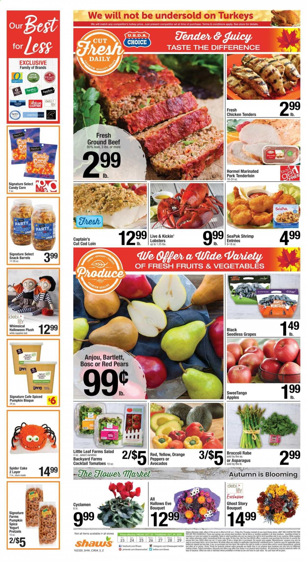Shaw’s (MA, ME, NH, RI, VT) Weekly Ad Flyer October 23 to October 29