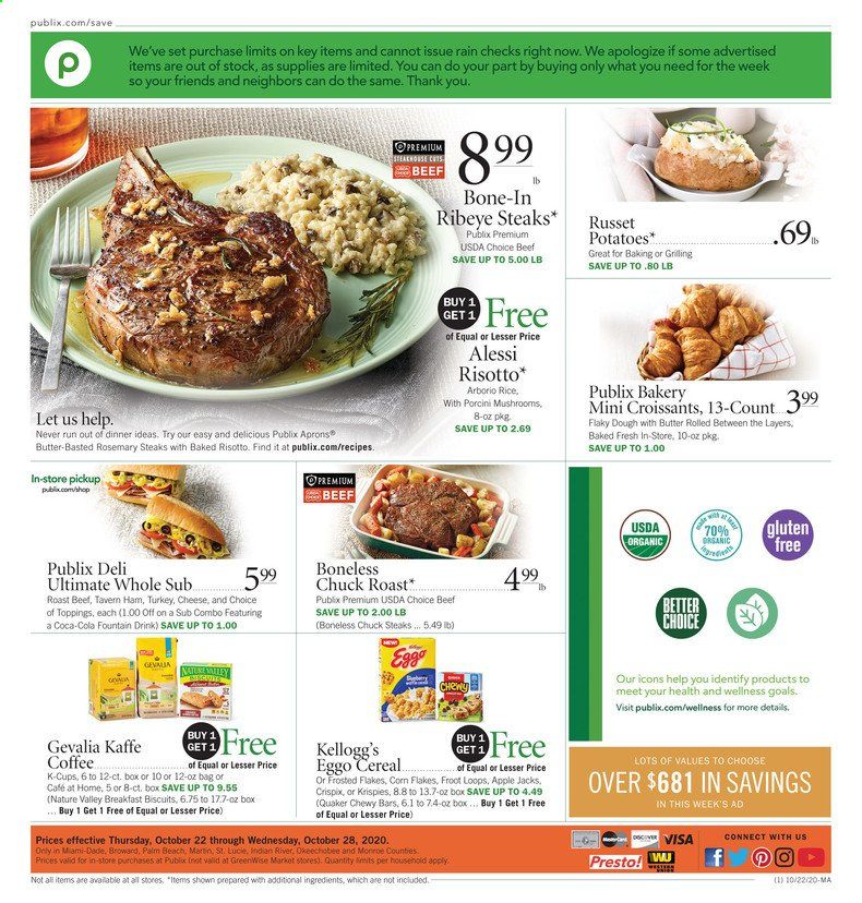 Publix (AL, FL, GA, NC, SC, TN) Weekly Ad Flyer October 22 to October 28