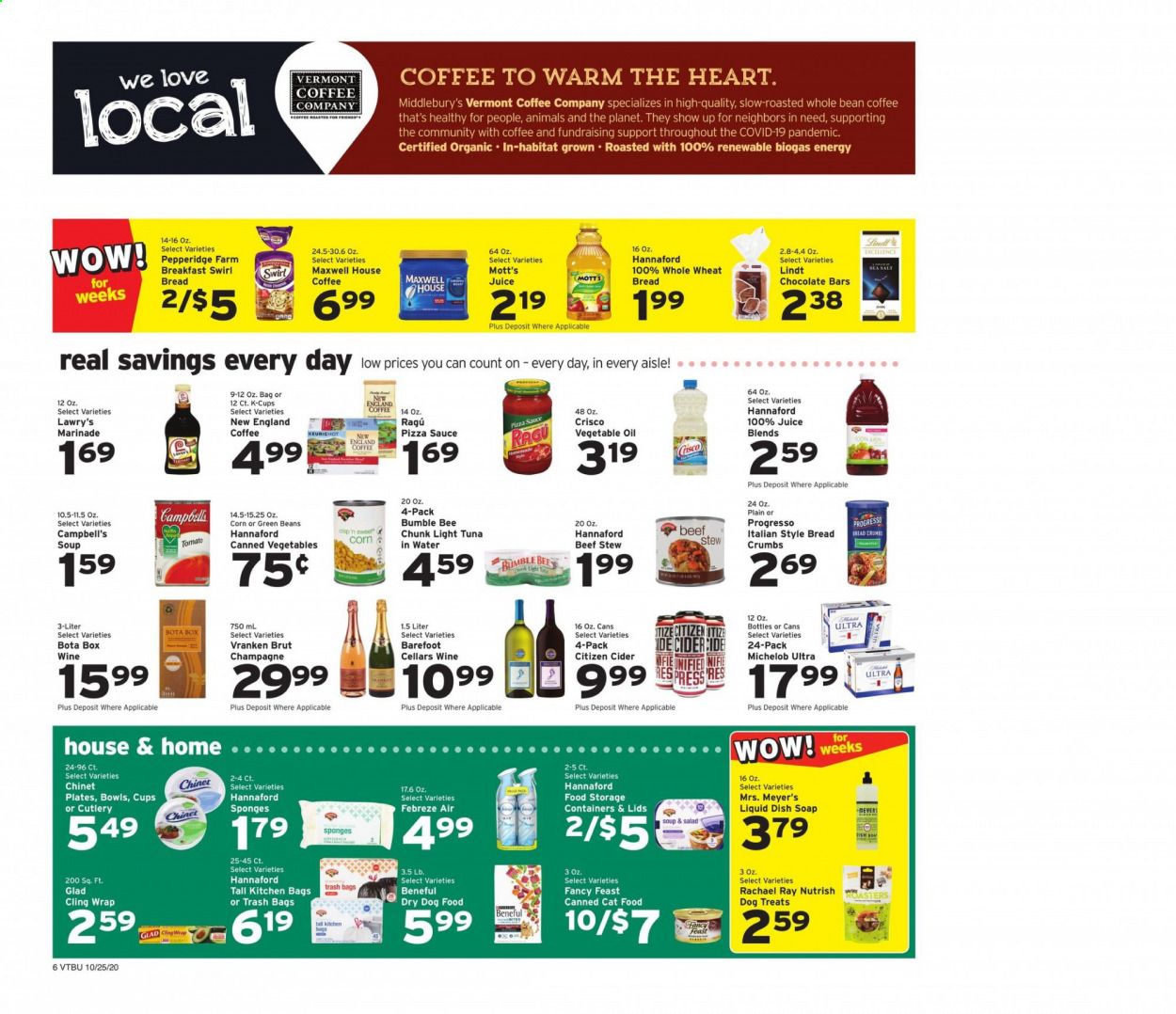 Hannaford (VT) Weekly Ad Flyer October 25 to October 31