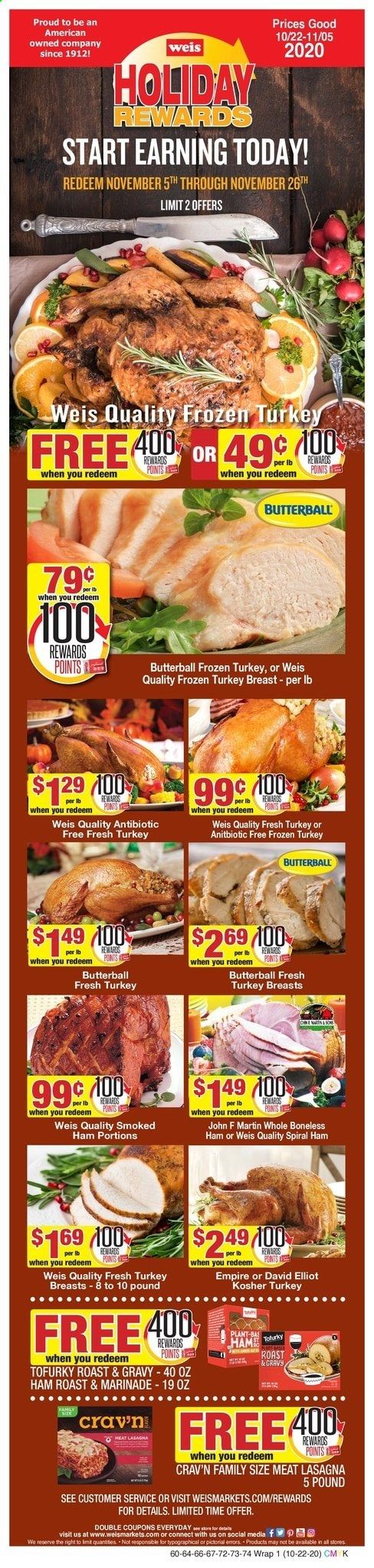 Weis Weekly Ad Flyer October 22 to November 5