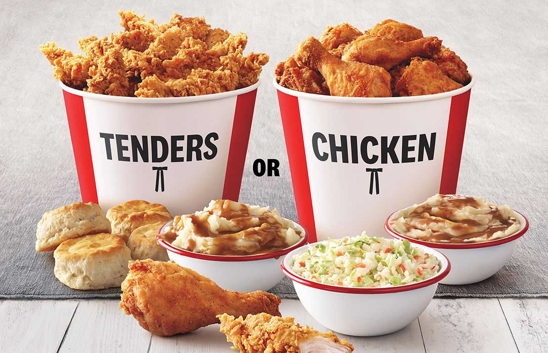 New $20 Fill Up Promotion Features Spread of KFC Chicken, Biscuits & Mashed Potatoes at Kentucky Fried Chicken New $20 Fill Up Promotion Features Spread of KFC Chicken, Biscuits & Mashed Potatoes at Kentucky Fried Chicken