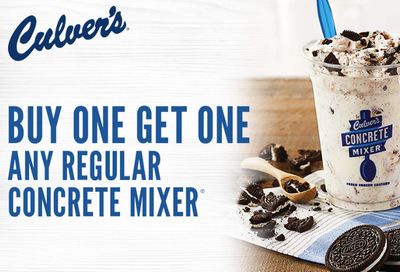 Members of MyCulver's Program Check Your Inbox for a Limited Time BOGO Concrete Mixer Coupon at Culver's