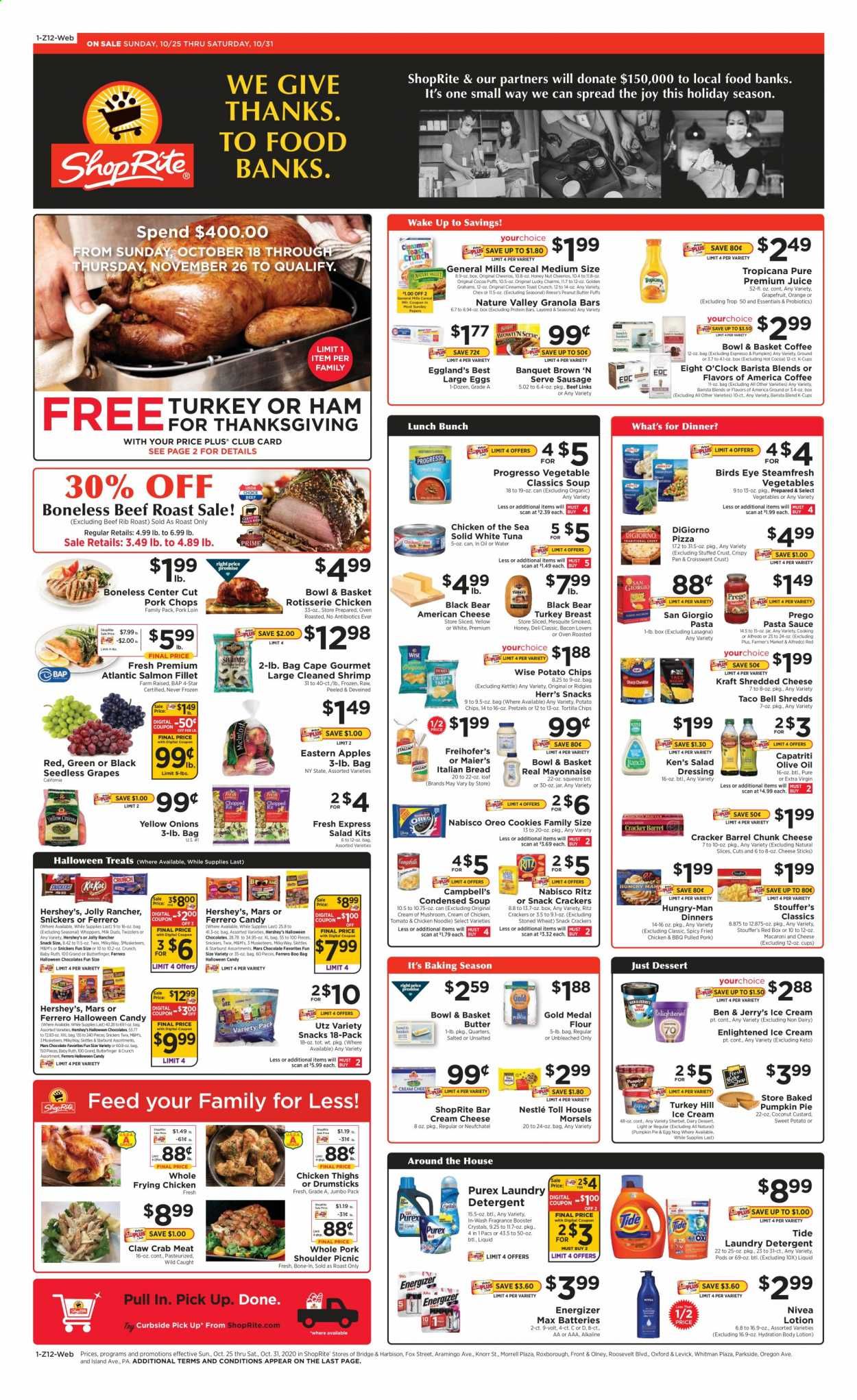 ShopRite (CT, DE, MD, NJ, NY, PA) Weekly Ad Flyer October 25 to October 31
