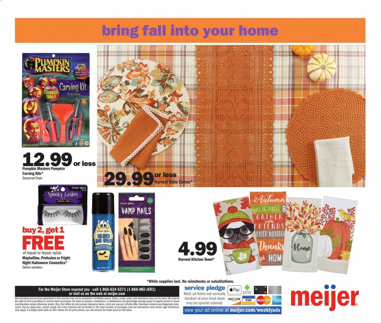 Meijer (IL, IN, KY, MI, OH, WI) Weekly Ad Flyer October 25 to October 31