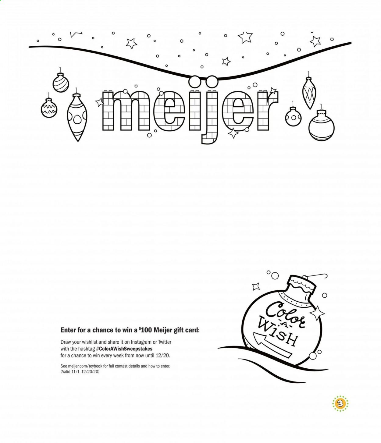 Meijer (IL, IN, KY, MI, OH, WI) Weekly Ad Flyer November 1 to December 26