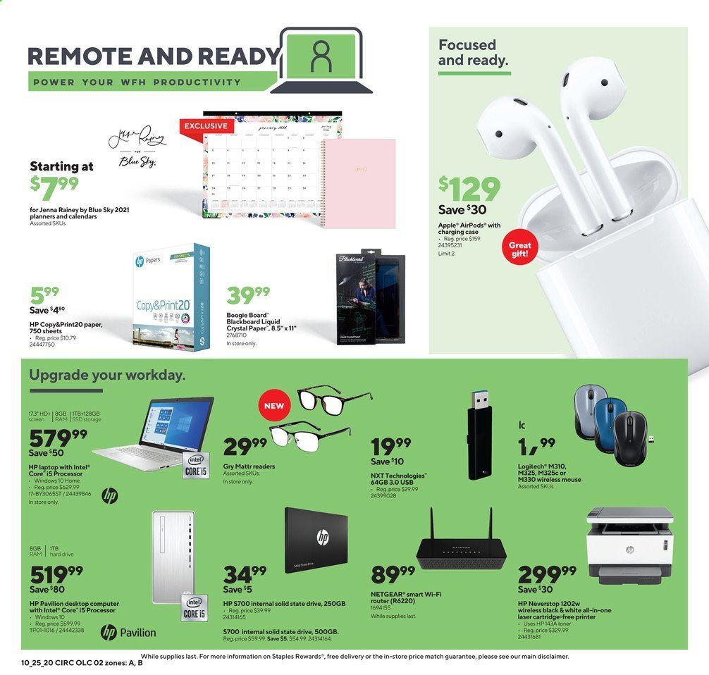 Staples Weekly Ad Flyer October 25 to October 31