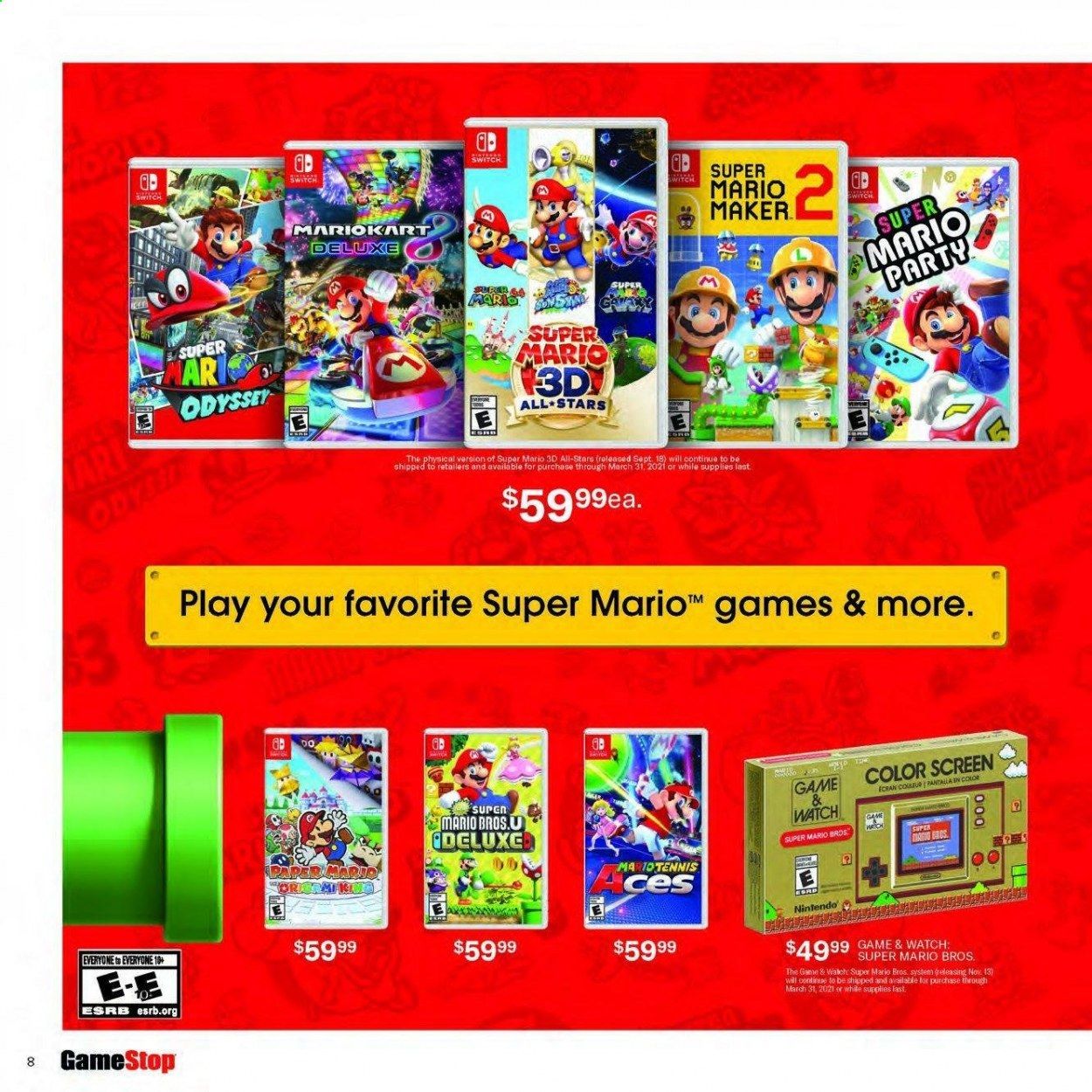 GameStop Weekly Ad Flyer October 21 to January 1