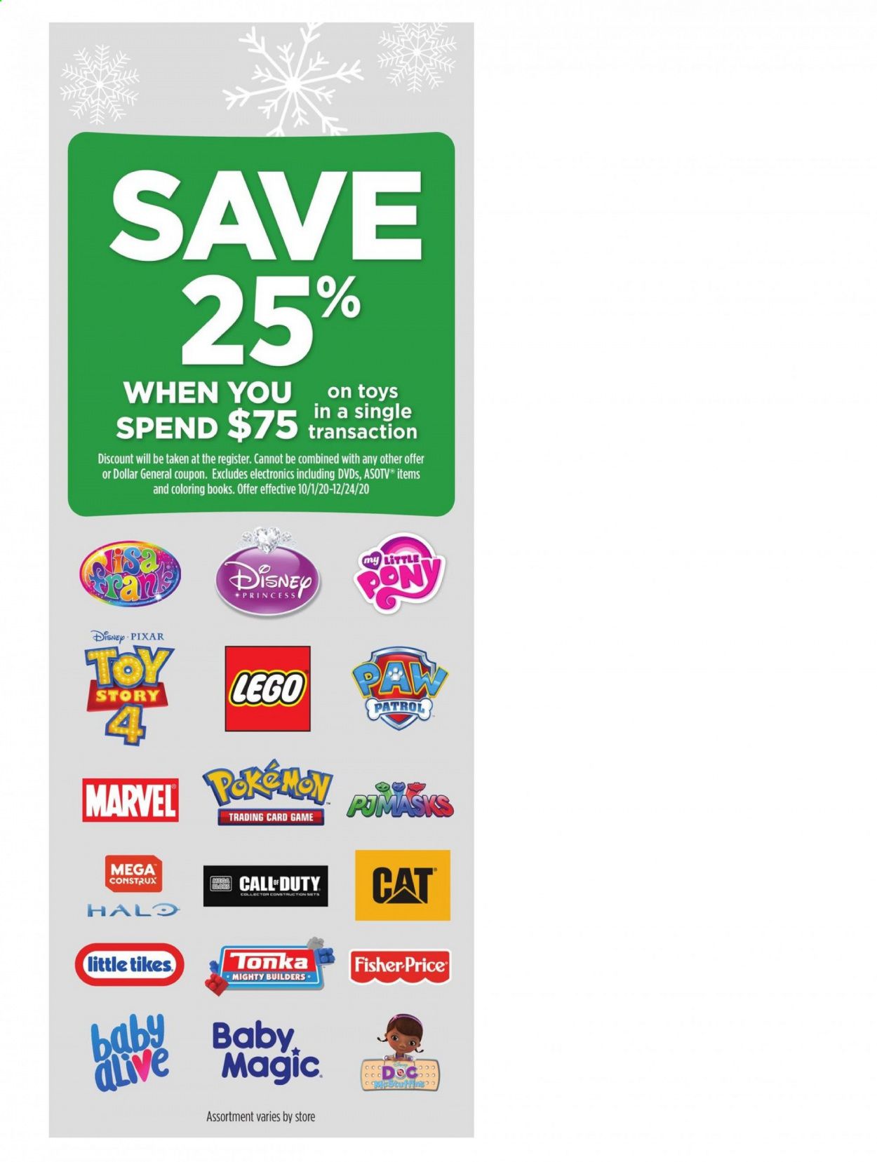 Dollar General Weekly Ad Flyer October 22 to December 24