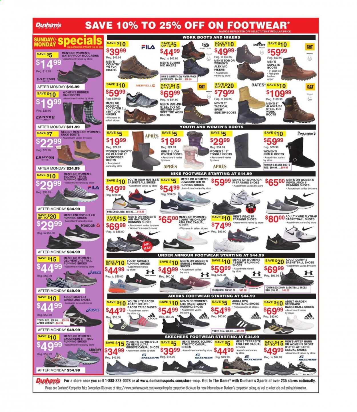 Dunham's Sports (IN) Weekly Ad Flyer October 24 to October 29