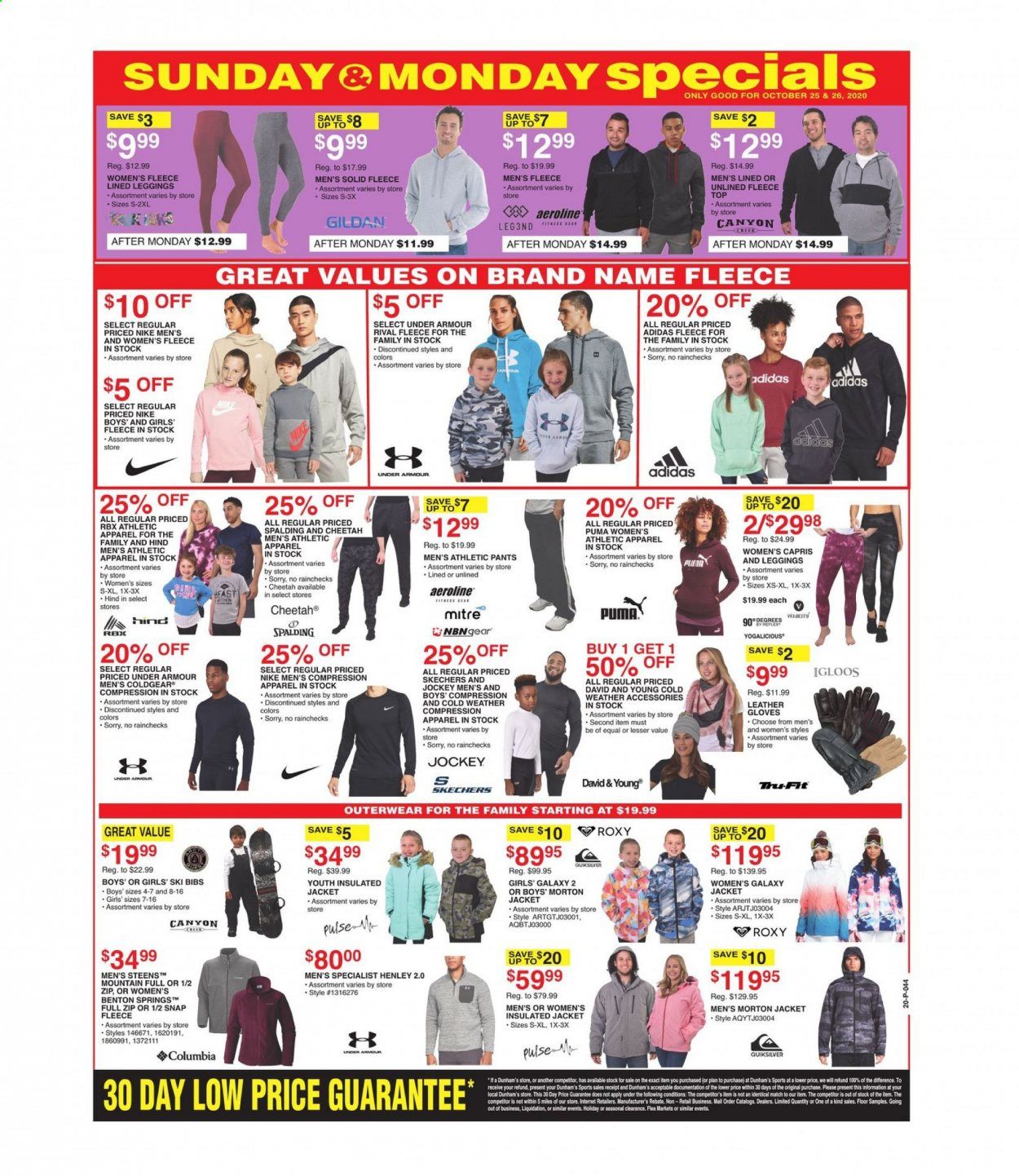 Dunham's Sports (IN) Weekly Ad Flyer October 24 to October 29