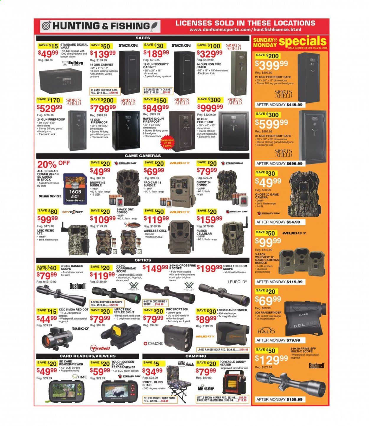 Dunham's Sports (MI) Weekly Ad Flyer October 24 to October 29