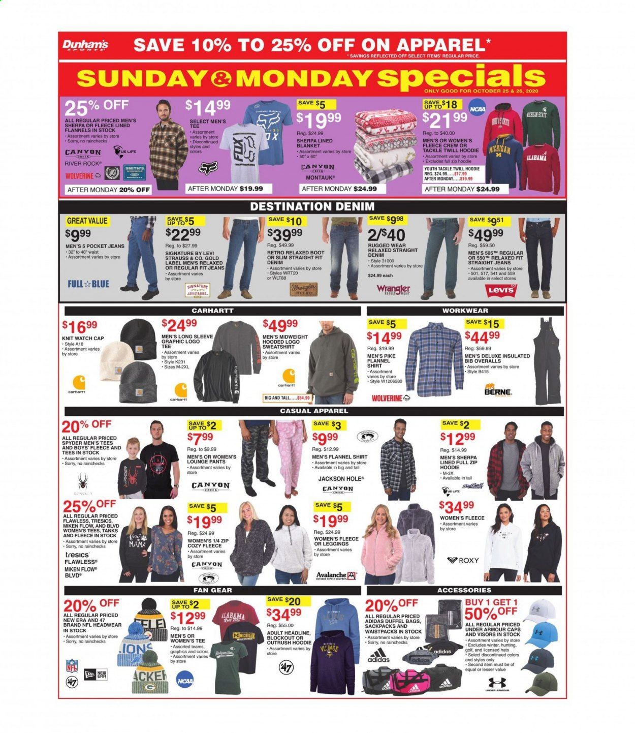 Dunham's Sports (MI) Weekly Ad Flyer October 24 to October 29