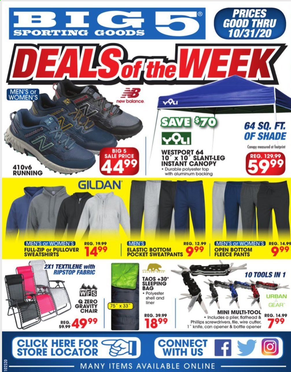 Big 5 Weekly Ad Flyer October 25 to October 31