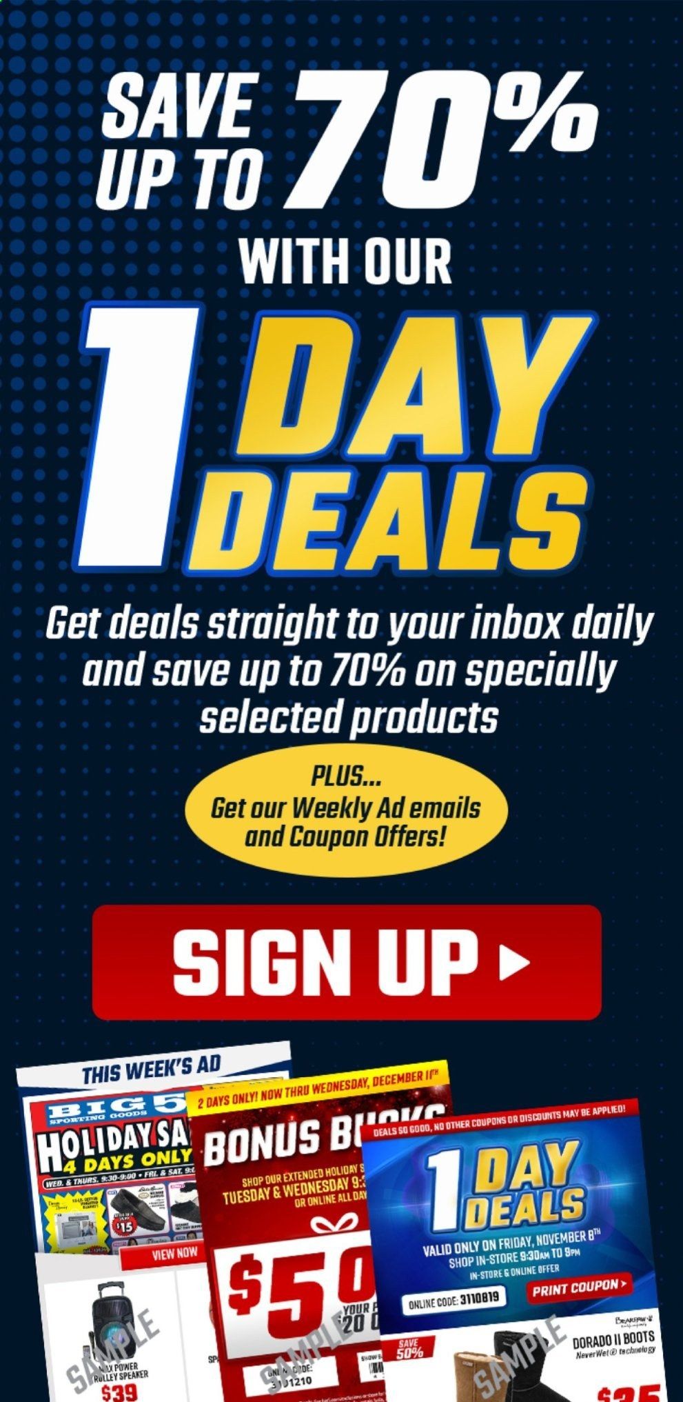 Big 5 Weekly Ad Flyer October 25 to October 31