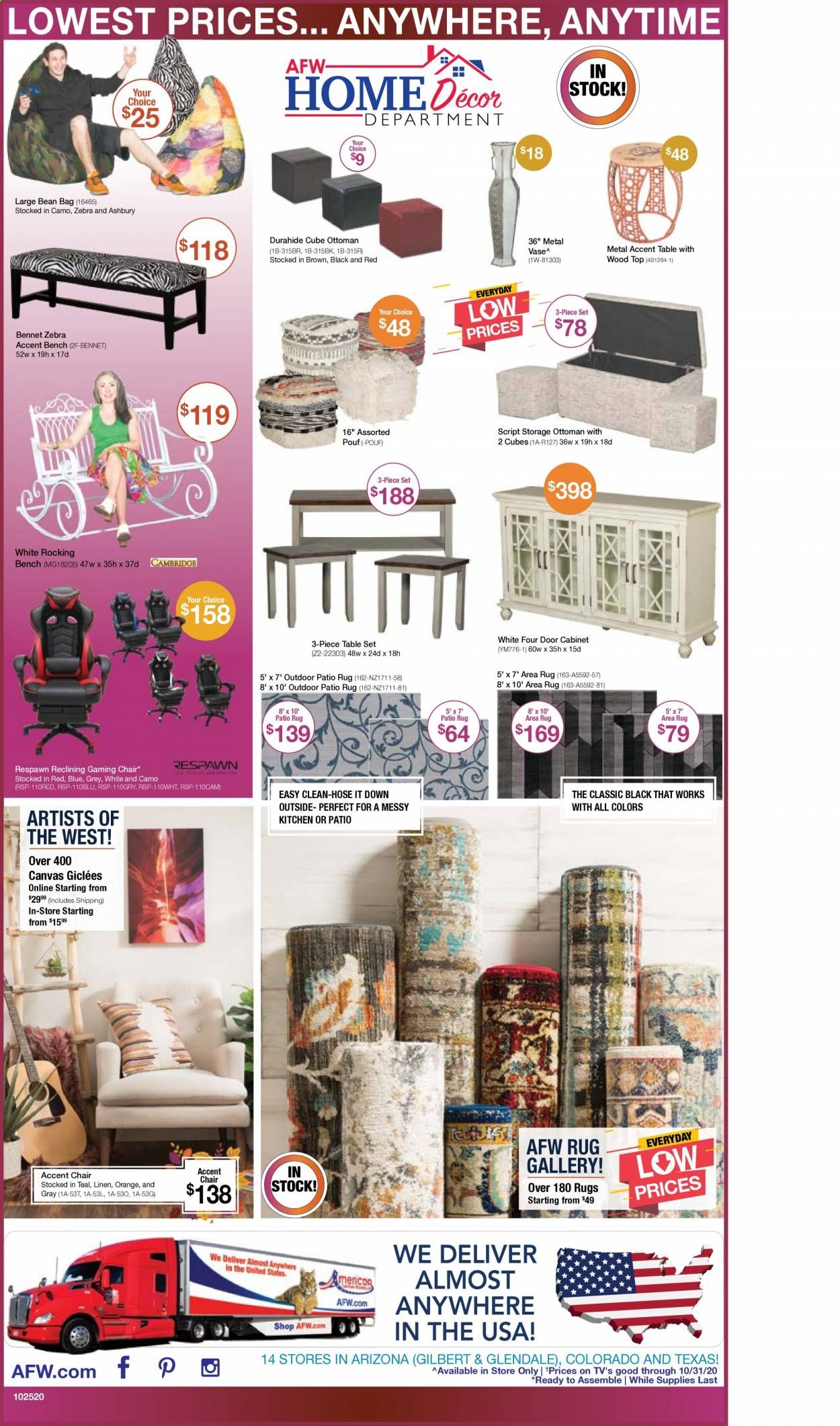 American Furniture Warehouse (AZ) Weekly Ad Flyer October 25 to October 31