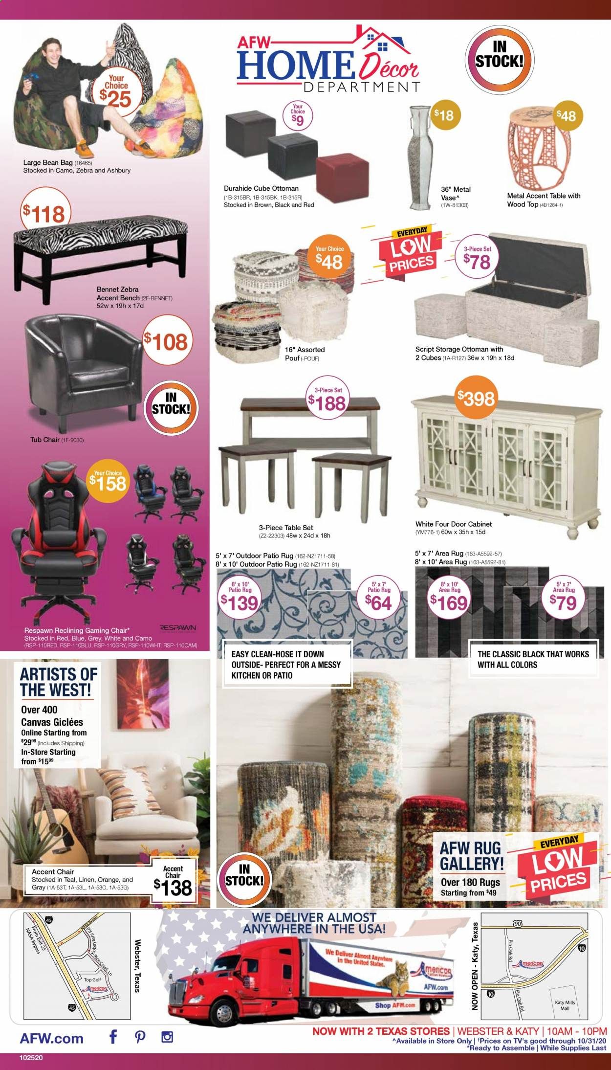 American Furniture Warehouse (TX) Weekly Ad Flyer October 25 to October 31