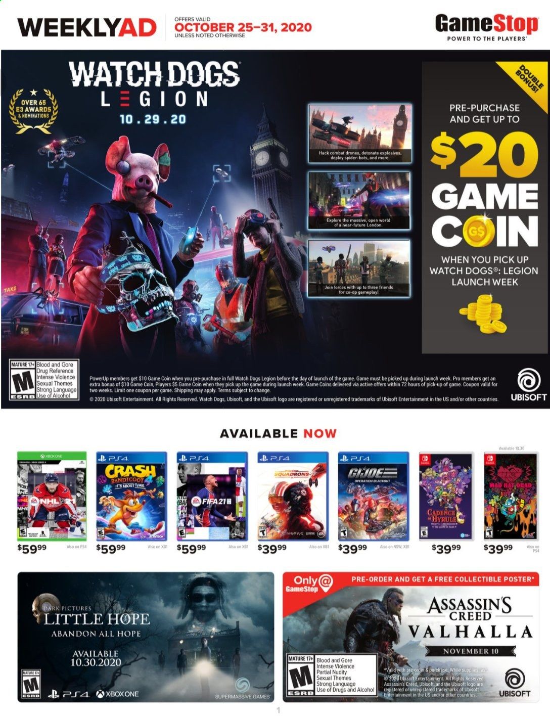 GameStop Weekly Ad Flyer October 25 to October 31