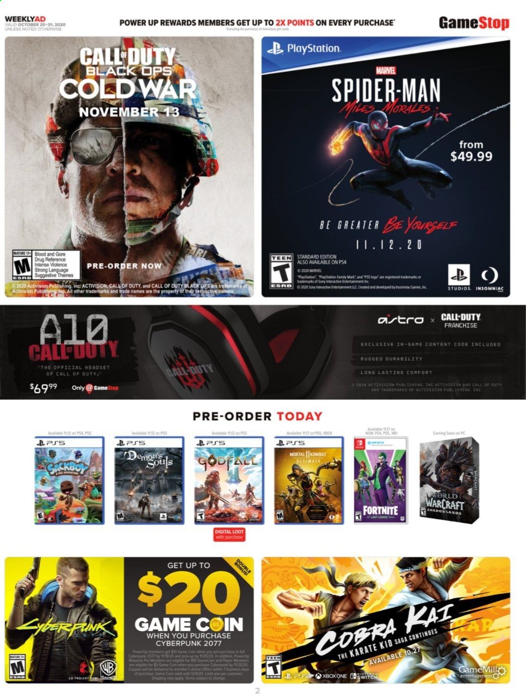 GameStop Weekly Ad Flyer October 25 to October 31