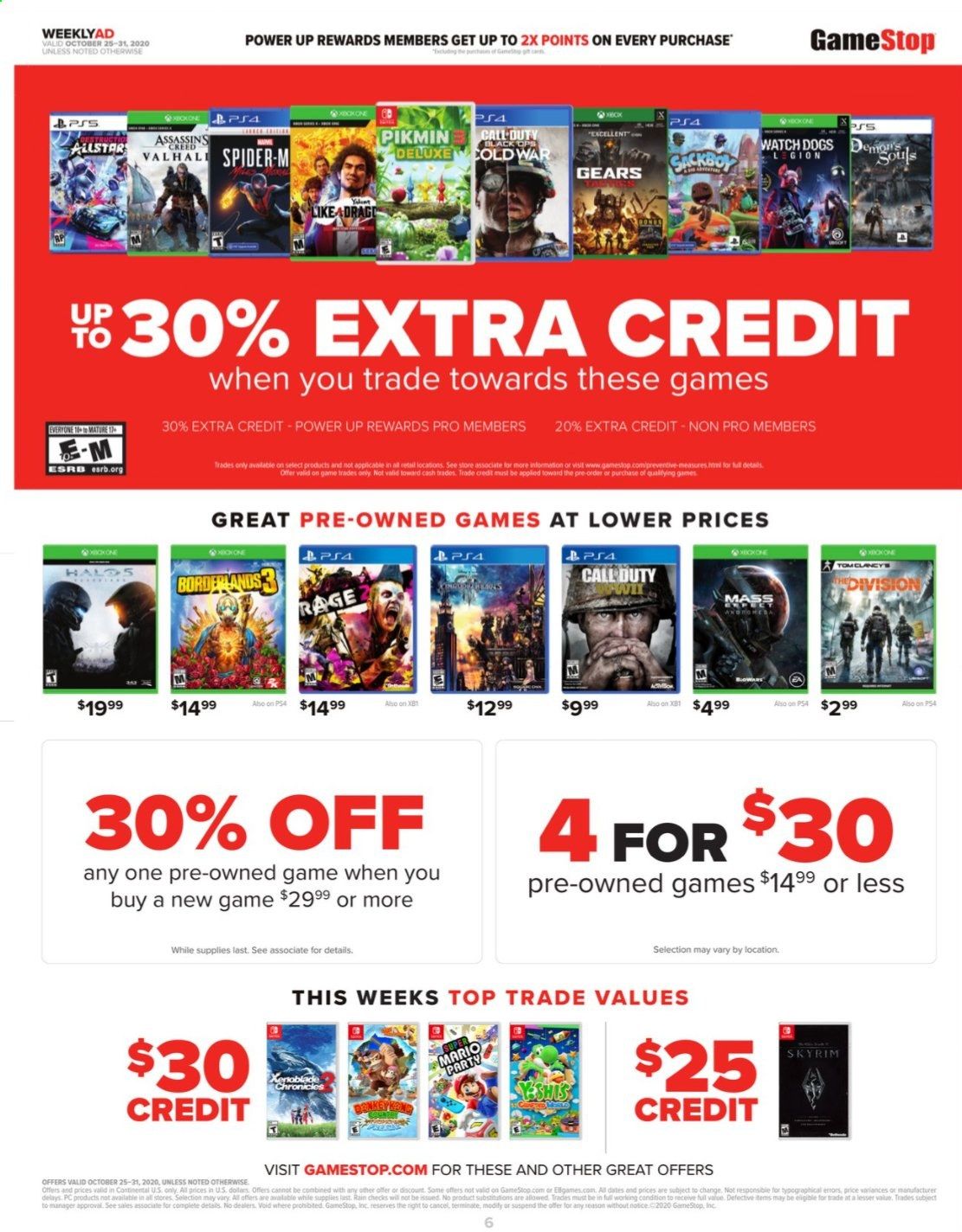 GameStop Weekly Ad Flyer October 25 to October 31