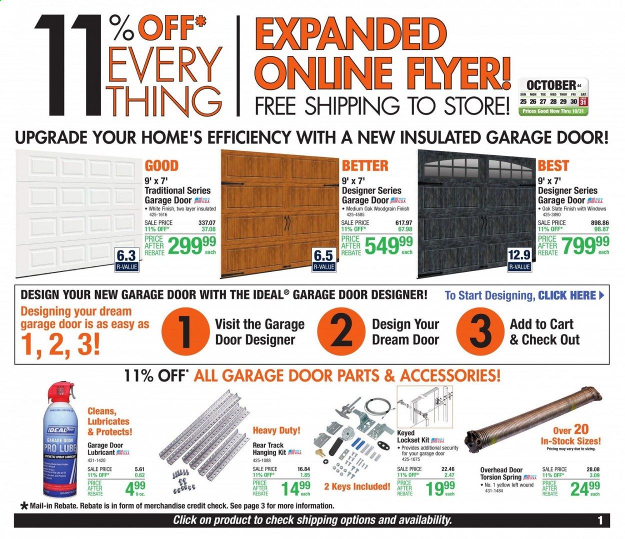 Menards Weekly Ad Flyer October 25 to October 31