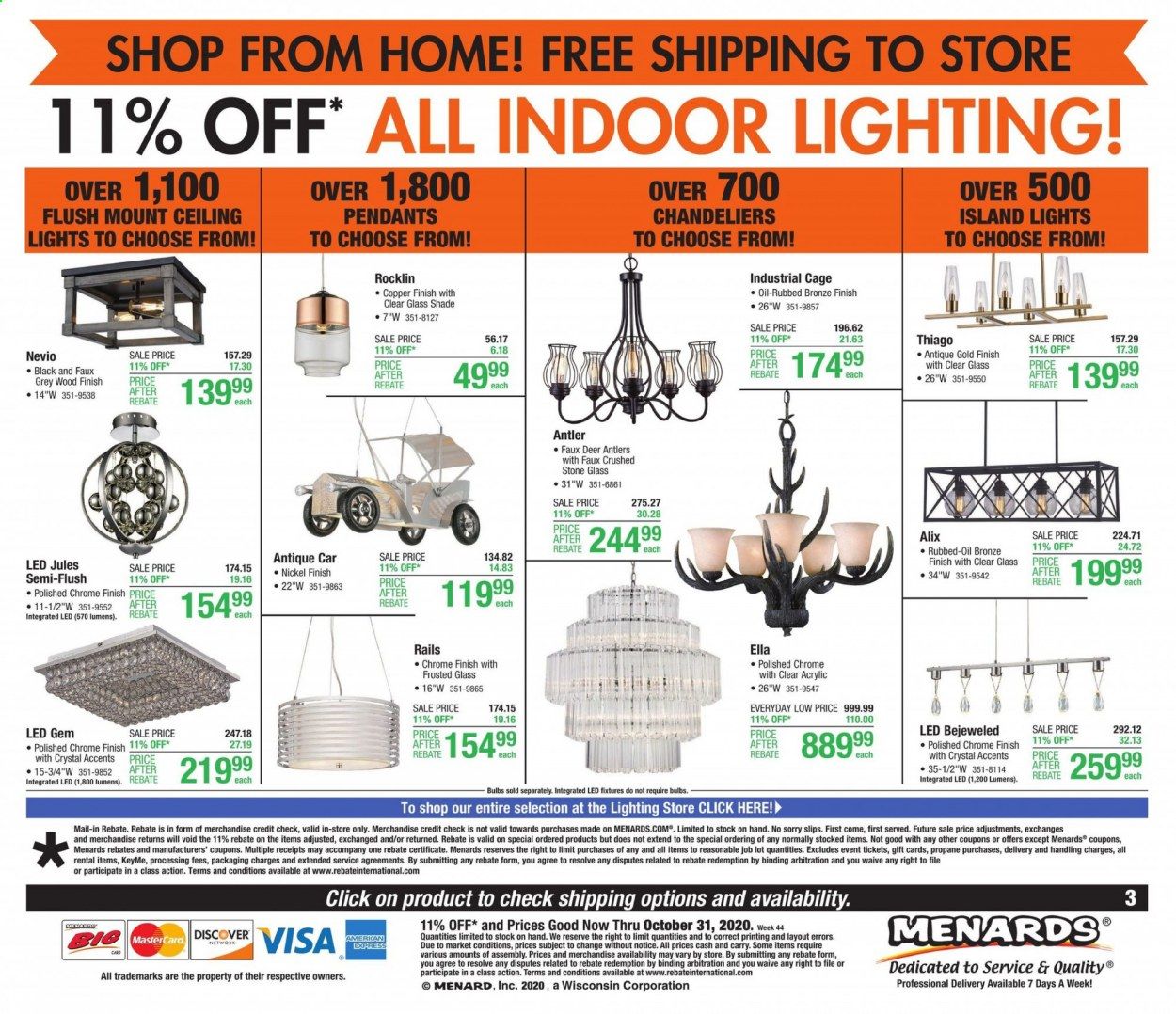Menards Weekly Ad Flyer October 25 to October 31