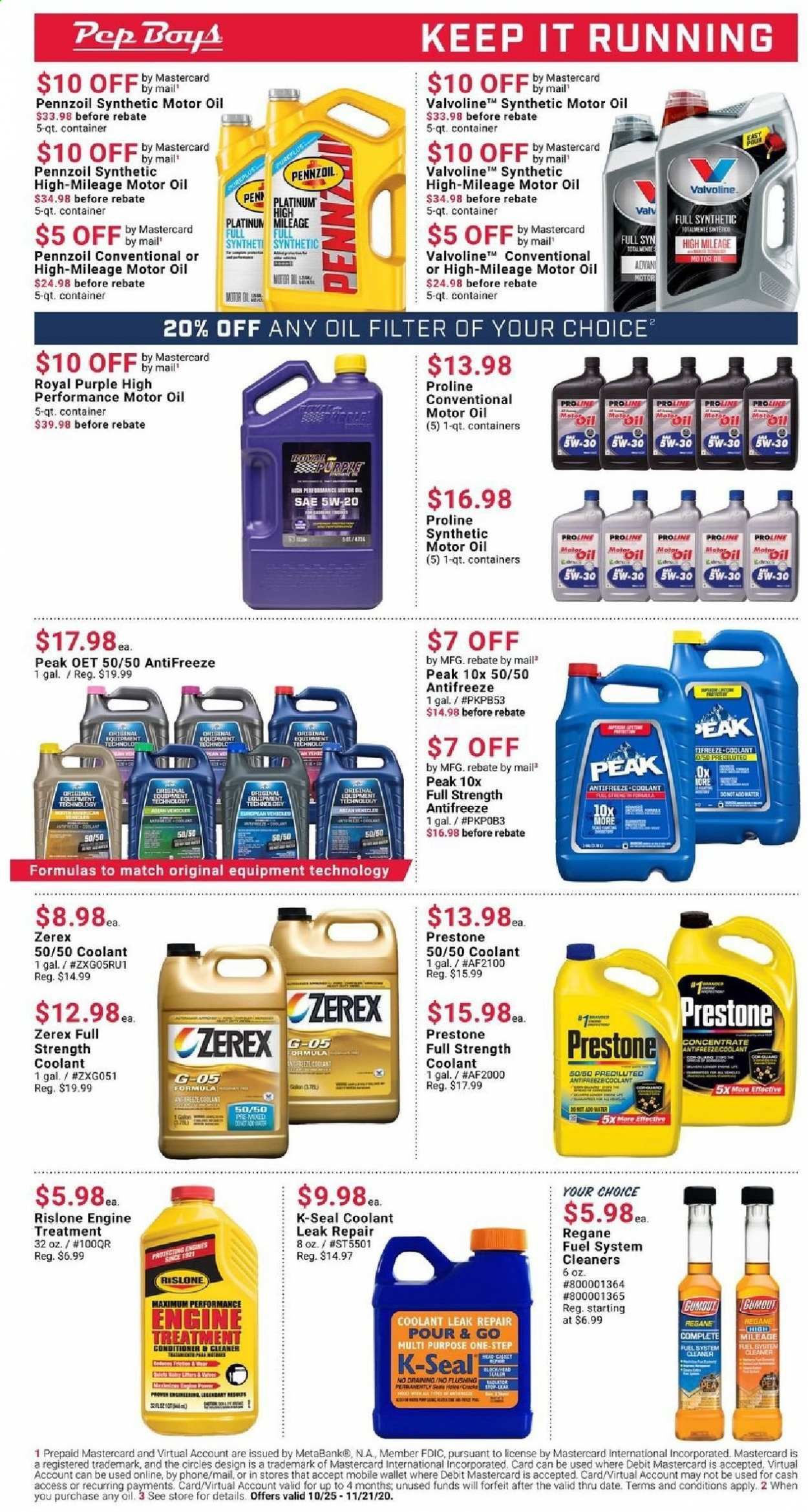 Pep Boys Weekly Ad Flyer October 25 to November 21