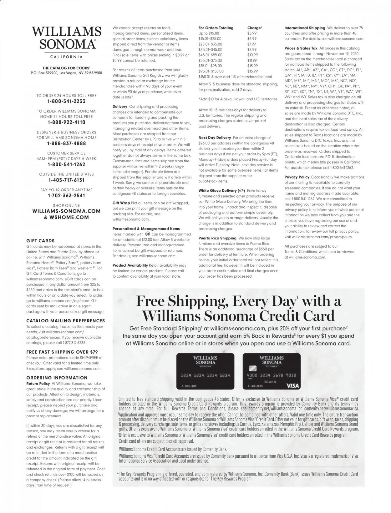 Williams-Sonoma Weekly Ad Flyer October 27 to November 3
